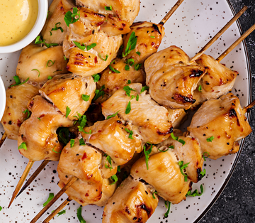 Chicken Kabobs with Honey BBQ Sauce